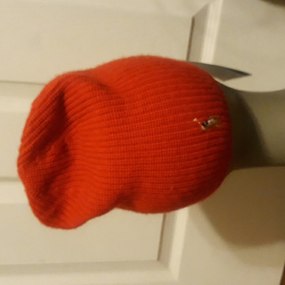NWT Polo Ralph Lauren Signature Multicolor Pony Wool Blend Beanie - RL 2000 Red